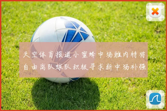 天空体育报道小蜜蜂中场雅内特将自由离队球队积极寻求新中场补强